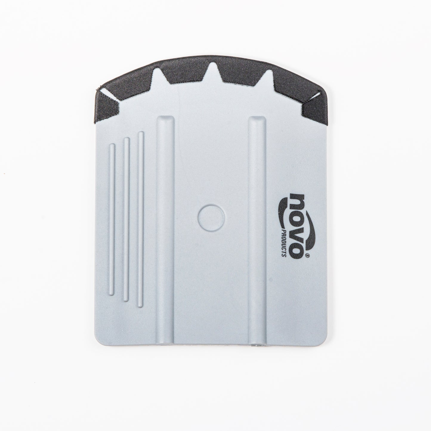 ESPATULA GRIS CON BORDE EN FELPA REDONDO Y BORDE CUADRADO