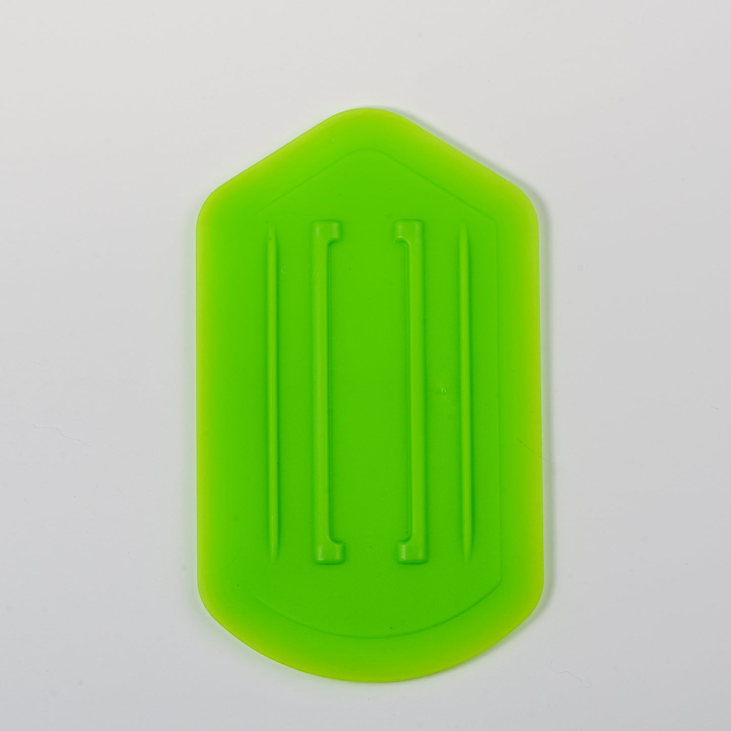 ESPATULA VERDE SEMIRIGIDA BORDE REDONDO Y BORDE PUNTA