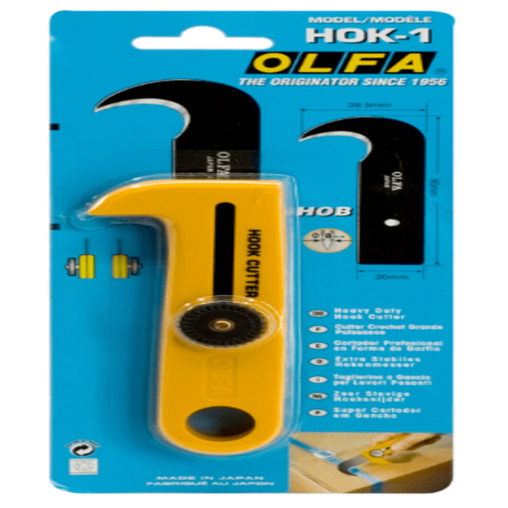 BISTURY OLFA PARA CORTAR ACRILICO TIPO GANCHO (HOK 1)