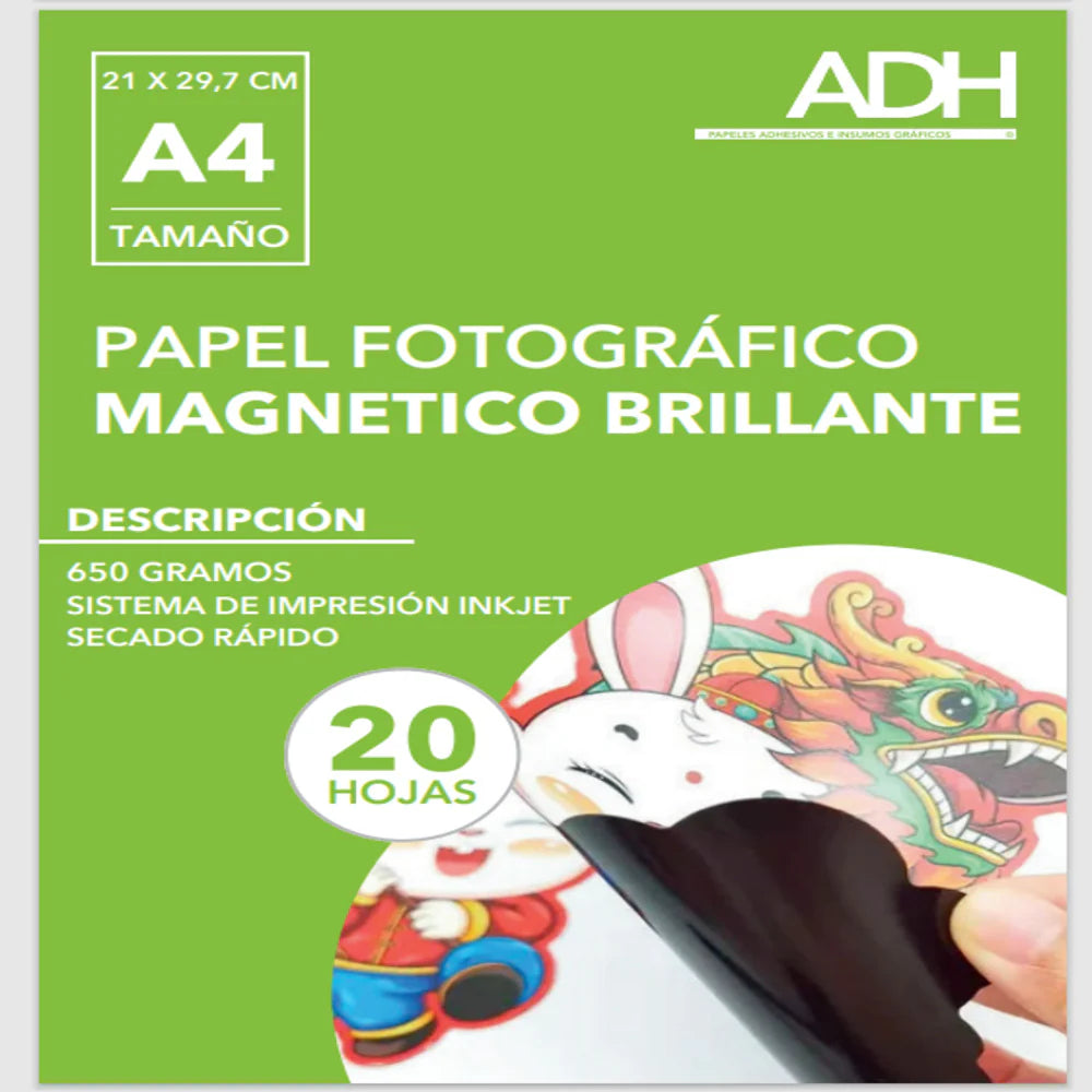 PAPEL FOTOGRÁFICO MAGNÉTICO A4 ADH