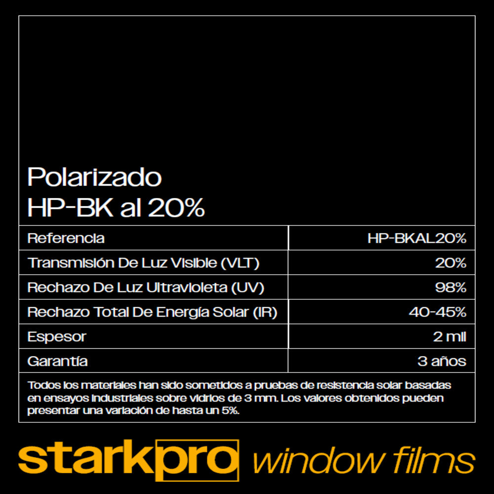 POLARIZADO STARKPRO HP-BK DE 1.52MS