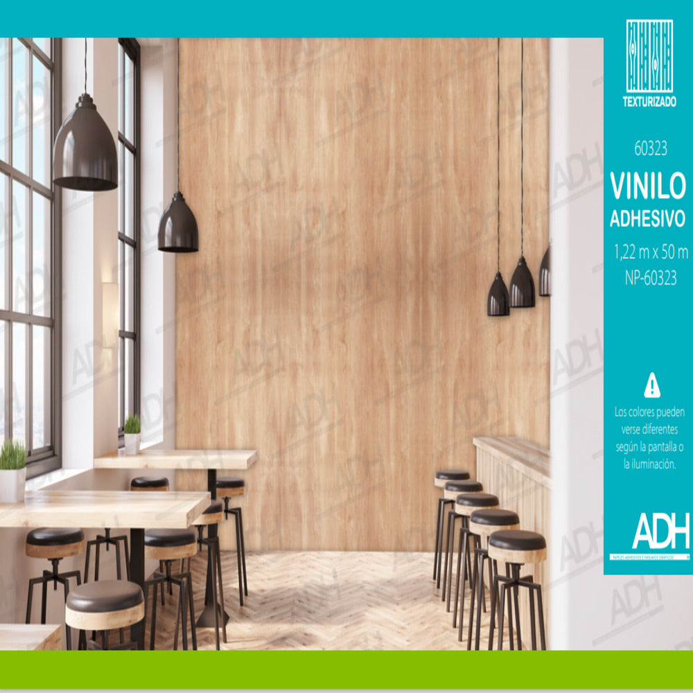 VINILO FONDO DE MADERA MIEL CLARO NP-60323 DE 1.22MTS