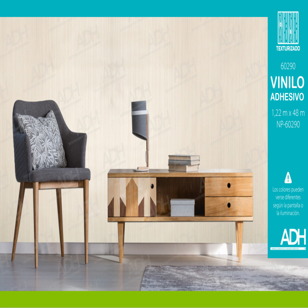 VINILO FONDO MADERA BEIGE MIEL NP-60290 DE 1.22MTS
