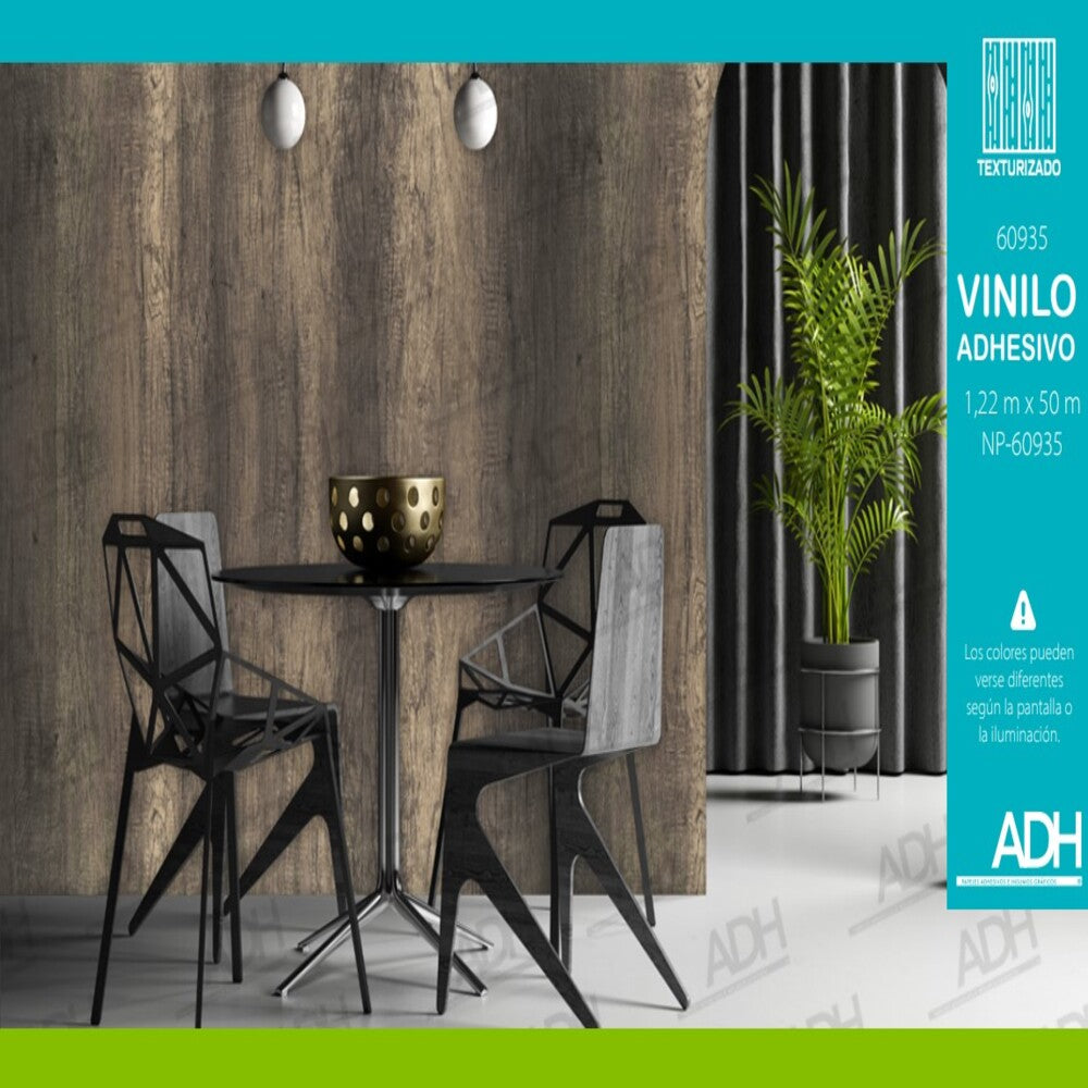 VINILO FONDO MADERA GRIS NP-60935  DE 1.22MTS