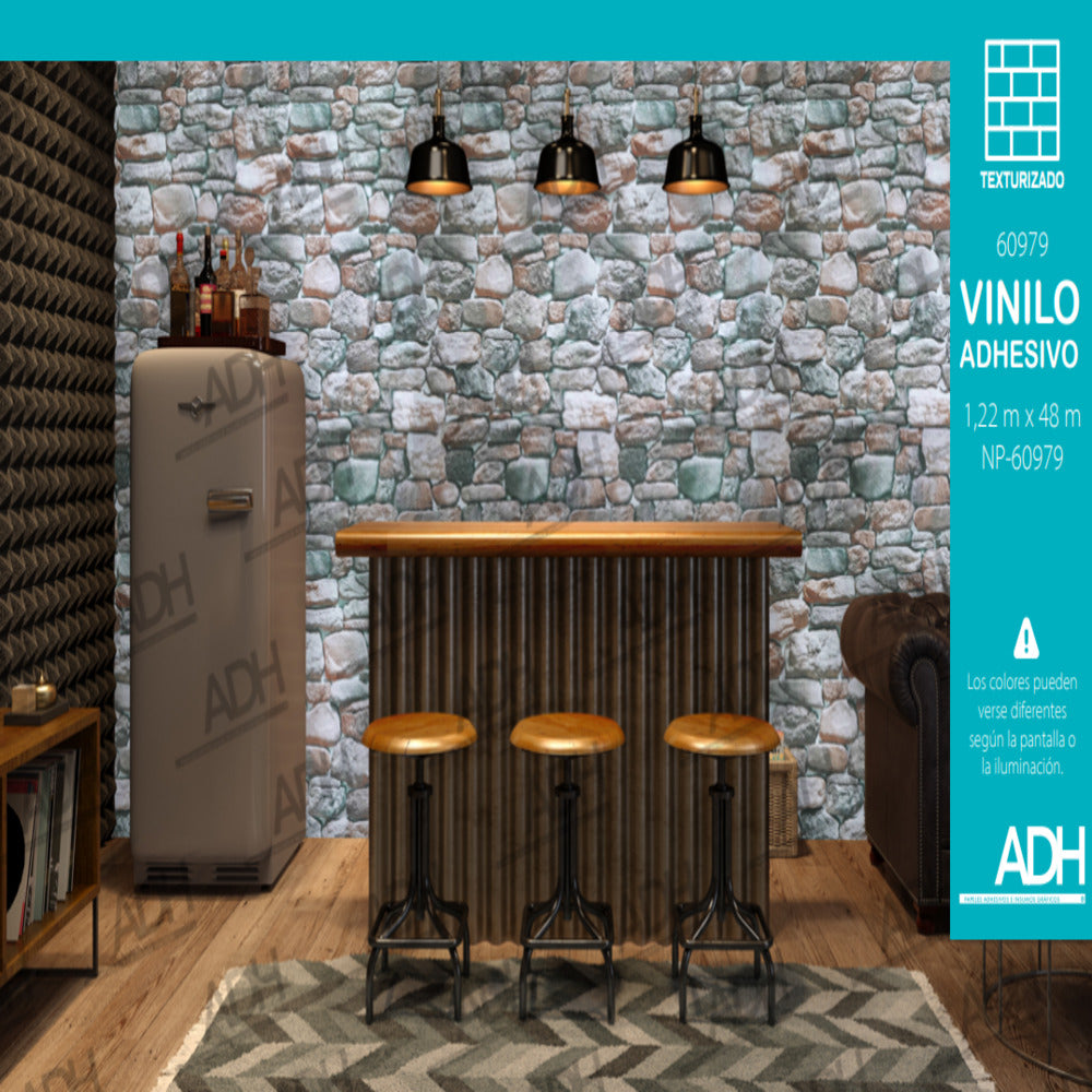 VINILO FONDO PIEDRA GRANDE NP-60979 DE 1.22 MTS