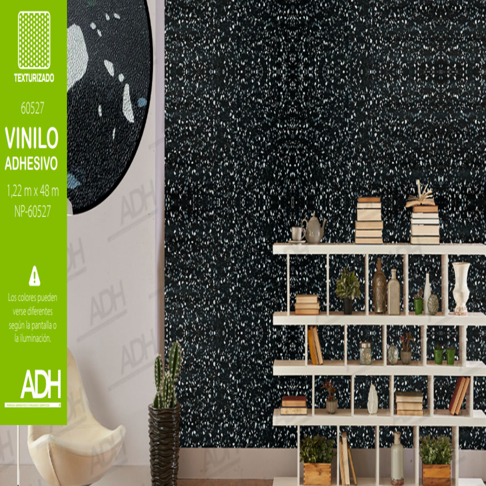 VINILO FONDO TIPO BALDOSA CON PECAS COLORES CON TEXTURA NP-60527 DE 1.22MTS