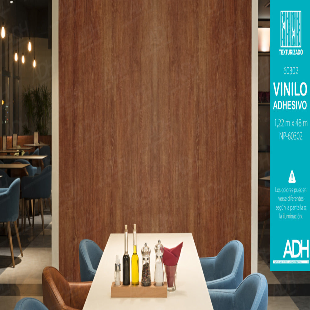 VINILO FONDO MADERA CAFE CARAMELO NP-60302 DE 1.22MTS