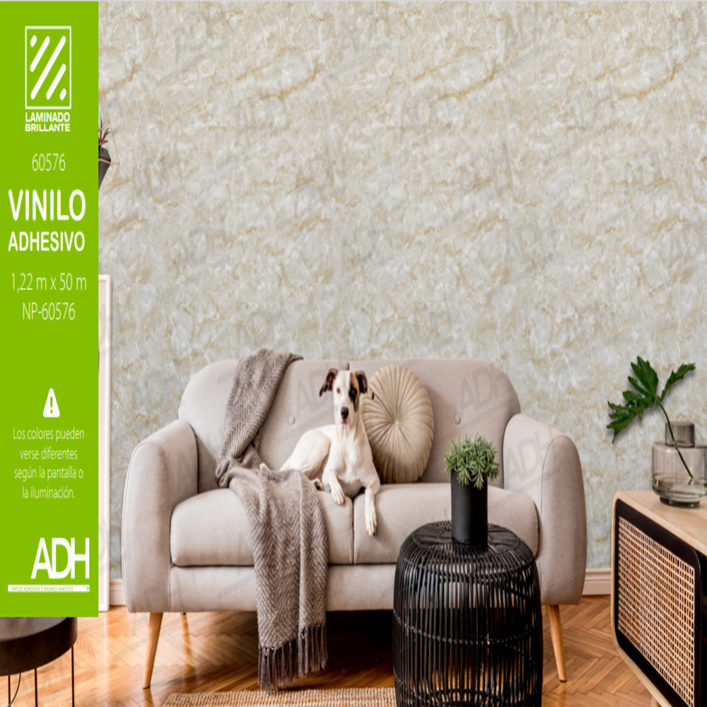 VINILO FONDO MARMOL BEIGE CAFE NP-60576 de 1.22mts