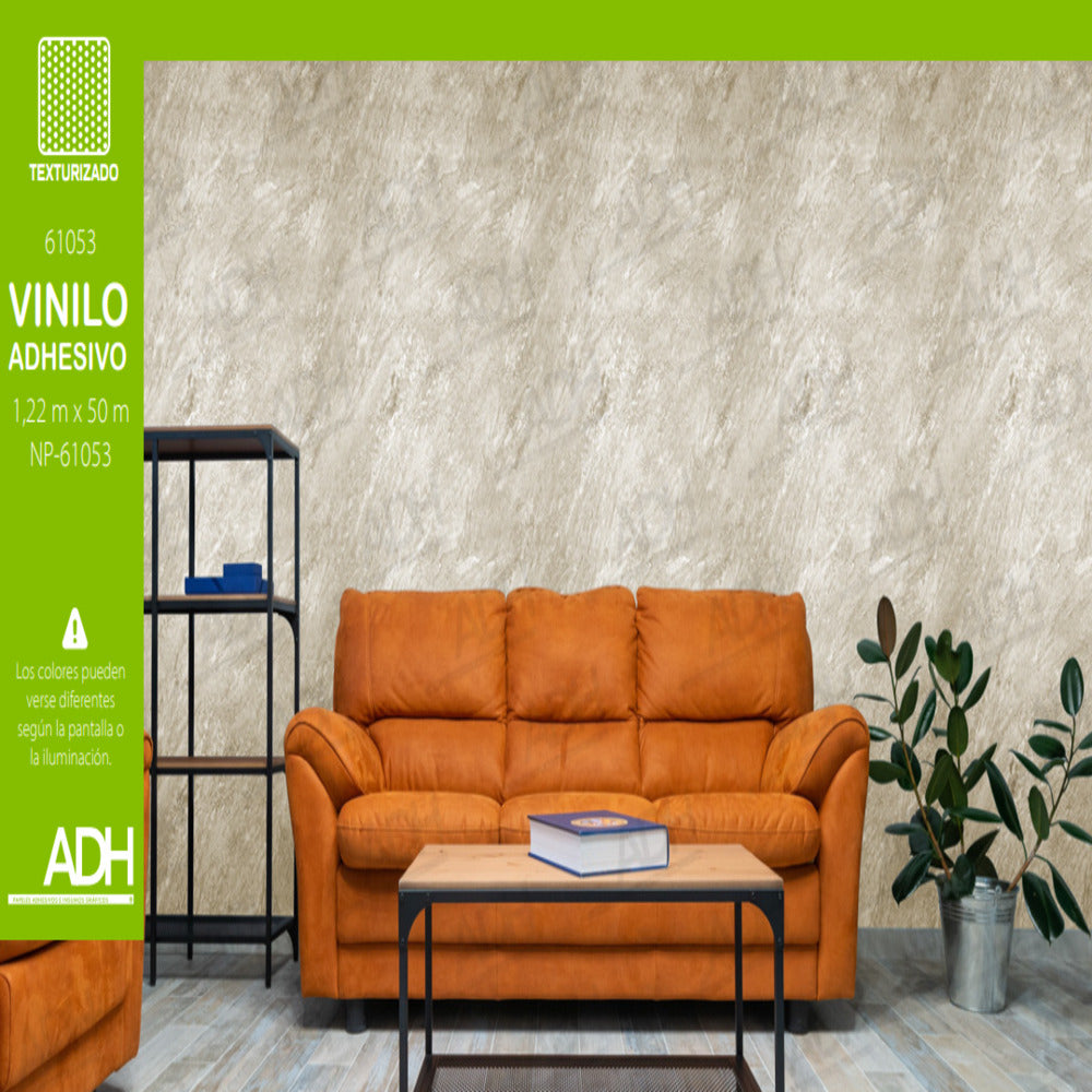 VINILO FONDO TEXTURA PIEDRA ALTO RELIEVE NP-61053 DE 1.22 MTS