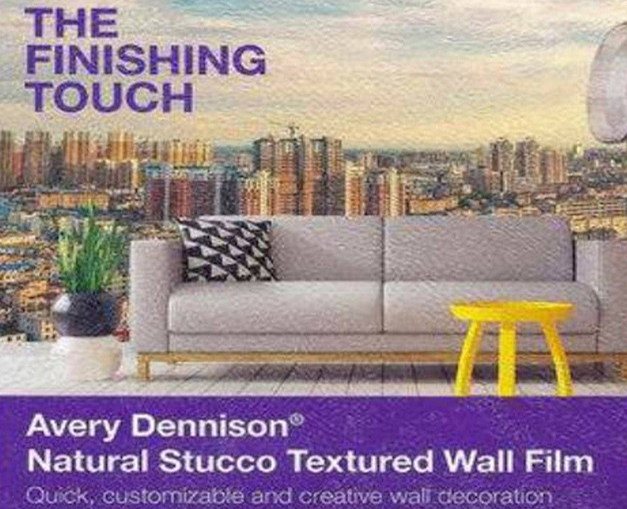 VINILO AVERY TEXTURIZADO STUCCO PARA PARED REMOVIBLE EN 1.52MTS