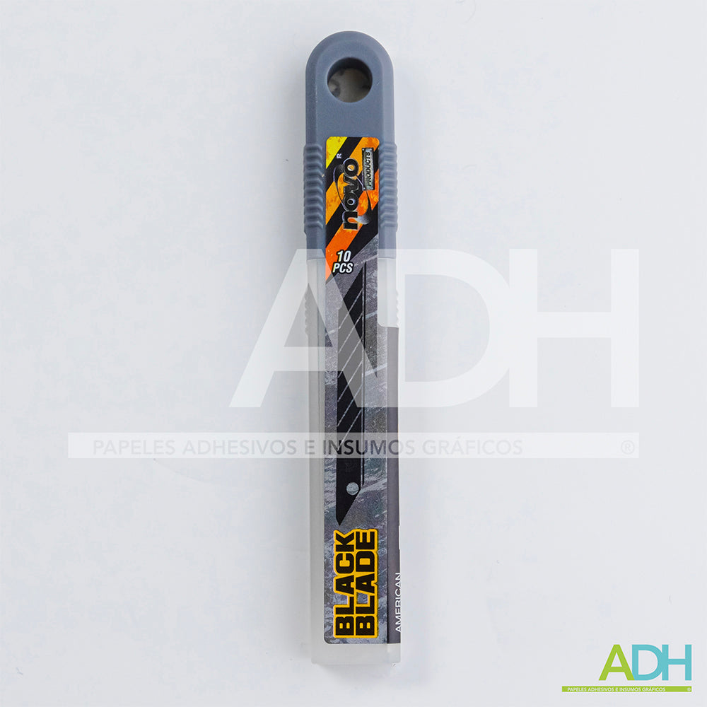 CUCHILLA BISTURI 9 MM ECONOMICA SOLO CARBONO X 10- NOVO