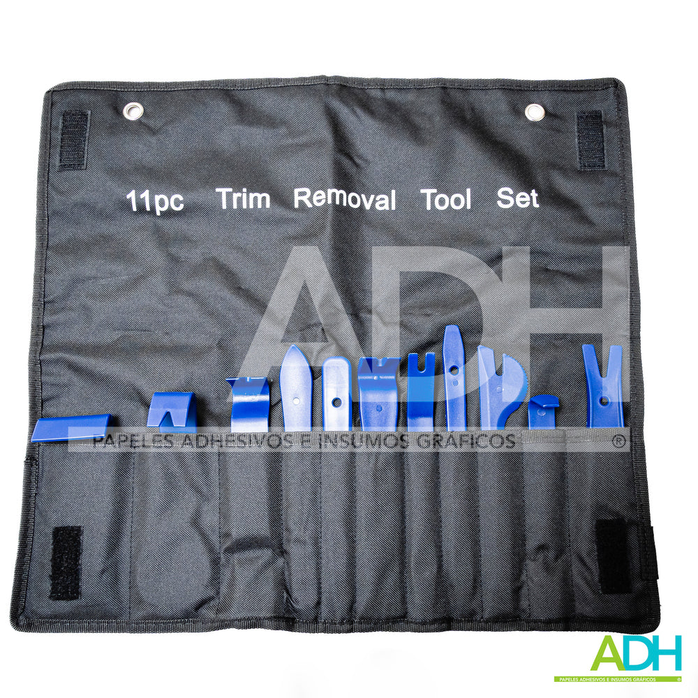 SET DE PALANCAS PLASTICAS AZULES Y SU BOLSO ADH PARA INSTALACION VEHICULAR