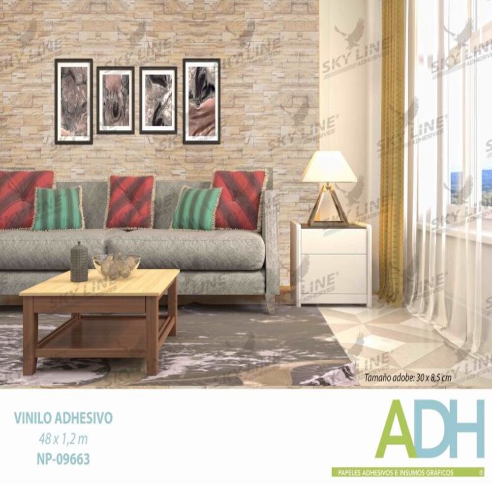 VINILO TEXTURIZADO TIPO LADRILLO,MADERA Y MARMOL NP-09663