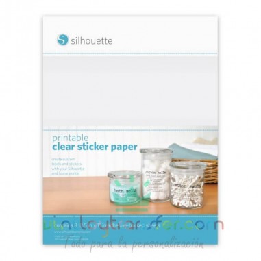 PAPEL CLEAR TRANSPARENTE SIHOUTTE CARTA X 8 HOJAS IMPRESIÓN INJECKT