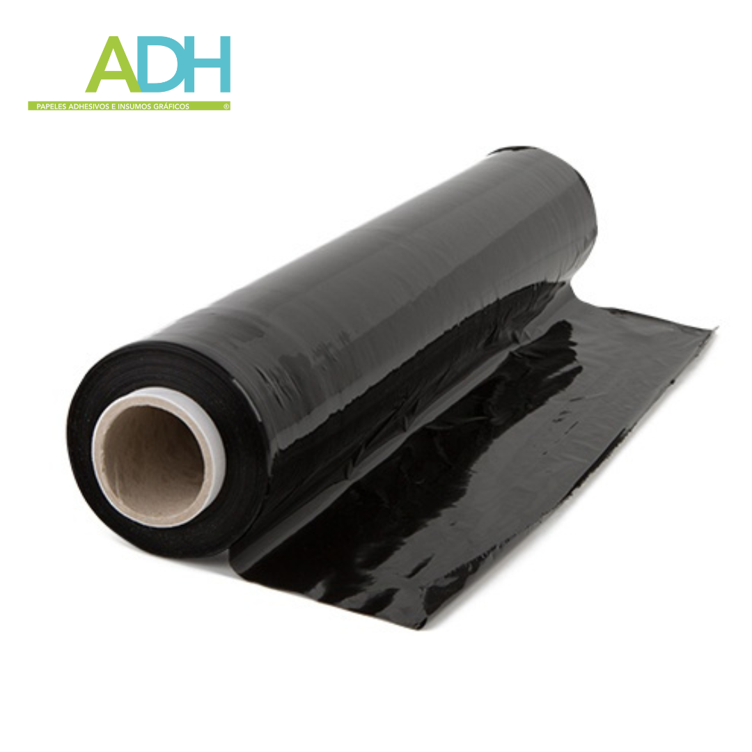 STRECH X ROLLO NEGRO 20 MIC 12.5 CM