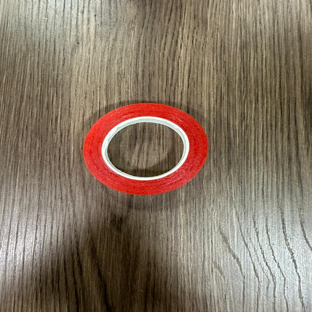 CINTA DOBLE ADHESIVA POLIÉSTER ROJA ADH 12 MM × 5 M