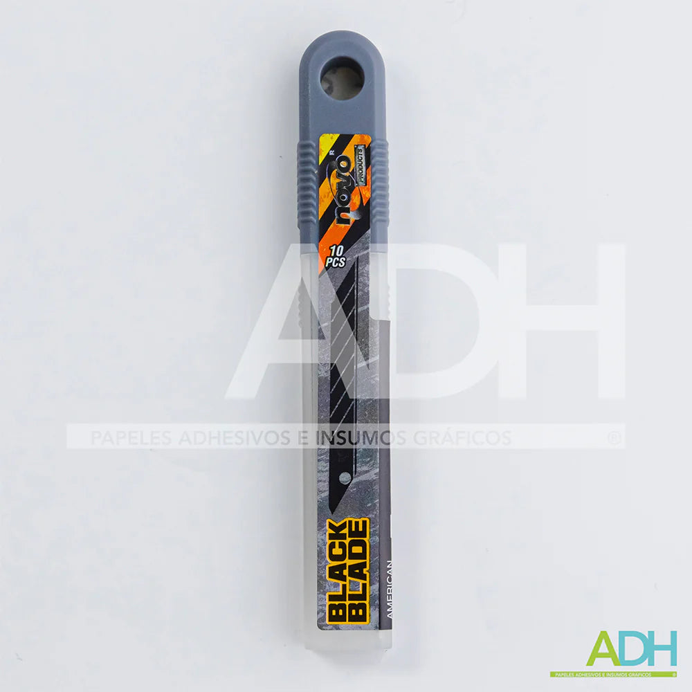 CUCHILLA BISTURI 9 MM ECONOMICA SOLO CARBONO X 10- NOVO