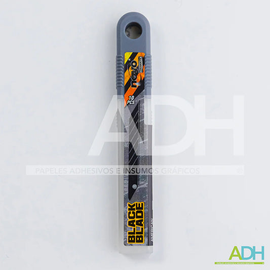 CUCHILLA BISTURI 9 MM ECONOMICA SOLO CARBONO X 10- NOVO