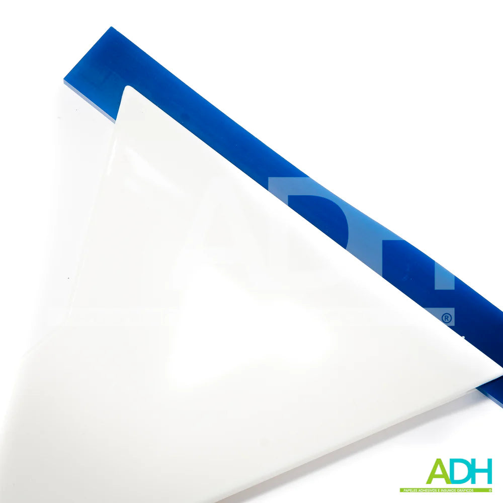 ESPÁTULA EN ESCUADRA BLANCA CON BORDE DE SILICONA AZUL ADH TL-60962