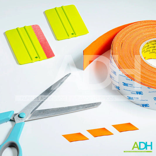 FELPA ADHESIVA NARANJA PARA REEMPLAZO DE ASENTADOR ADH 5 CM × 1 M
