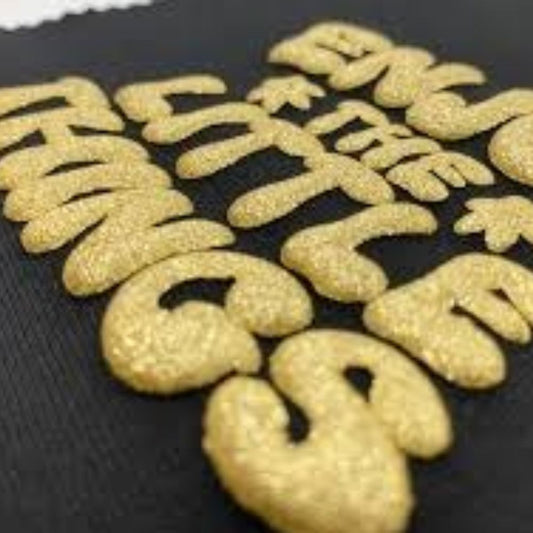 VINILO 3D PUFF GLITTER GOLD