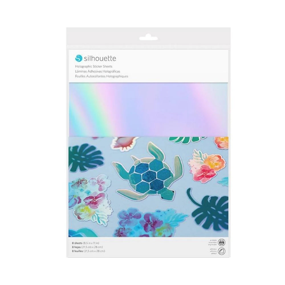 HOLOGRÁFICO ADHESIVO DYE SILHOUTTE CARTA X 8 HOJAS