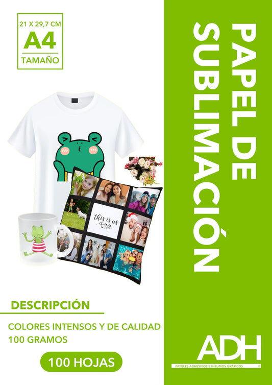 PAPEL DE SUBLIMACIÓN A4 ADH