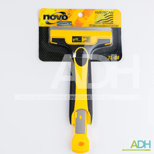 RASPADOR CON MANGO NOVO AMARILLO/NEGRO ADH TL08
