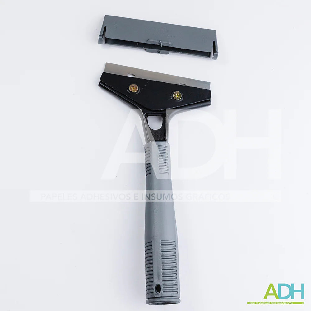 RASPADOR METÁLICO CON MANGO GRIS Y ROJO ADH TL-51053