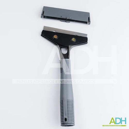 RASPADOR METÁLICO CON MANGO GRIS Y ROJO ADH TL-51053
