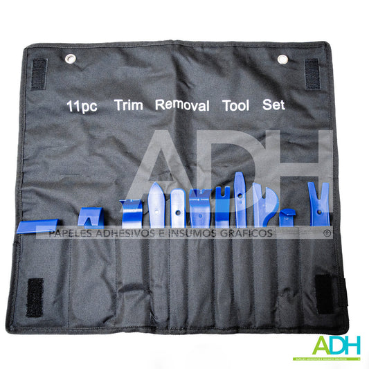 SET DE PALANCAS PLÁSTICAS AZULES CON BOLSO PARA INSTALACIÓN VEHICULAR ADH