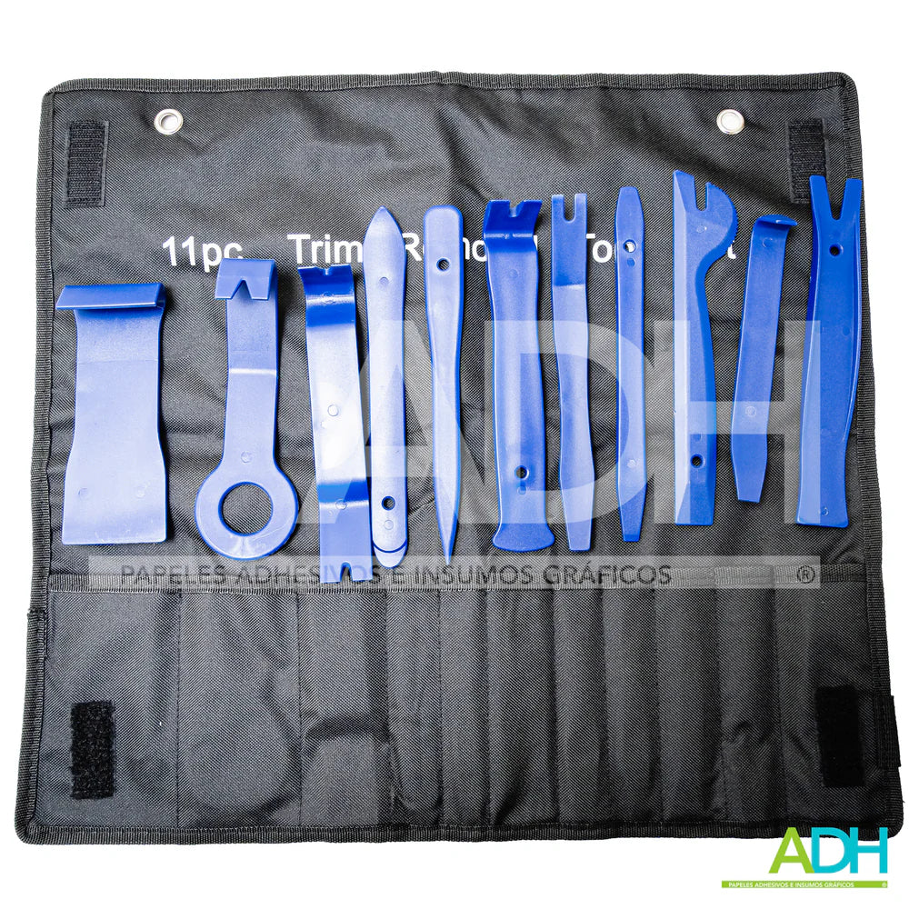 SET DE PALANCAS PLÁSTICAS AZULES CON BOLSO PARA INSTALACIÓN VEHICULAR ADH