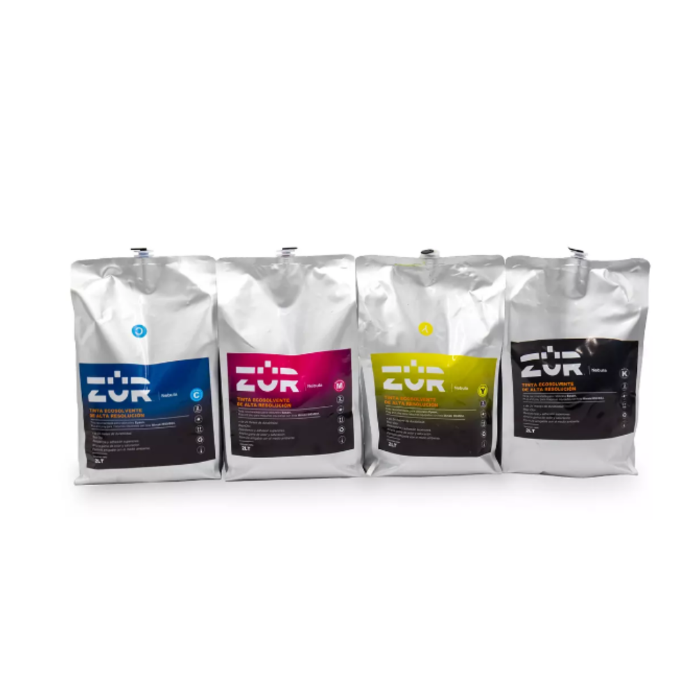 TINTA ECOSOLVENTE ZUR ELITE NEBULA EN BOLSA X 2 LITROS