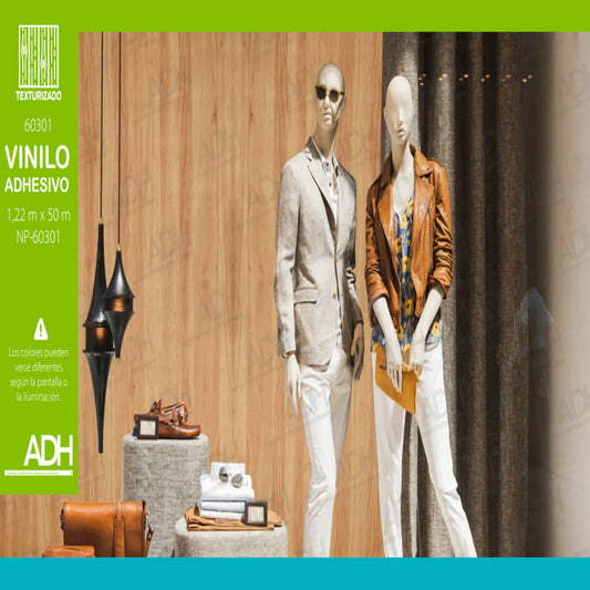 VINILO DECORATIVO MADERA BEIGE MIEL NOVO NP-60301
