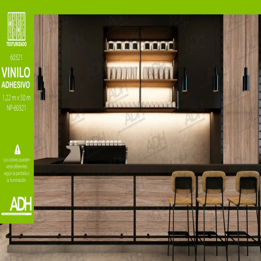 VINILO DECORATIVO MADERA CAFÉ MIEL NOVO NP-60321