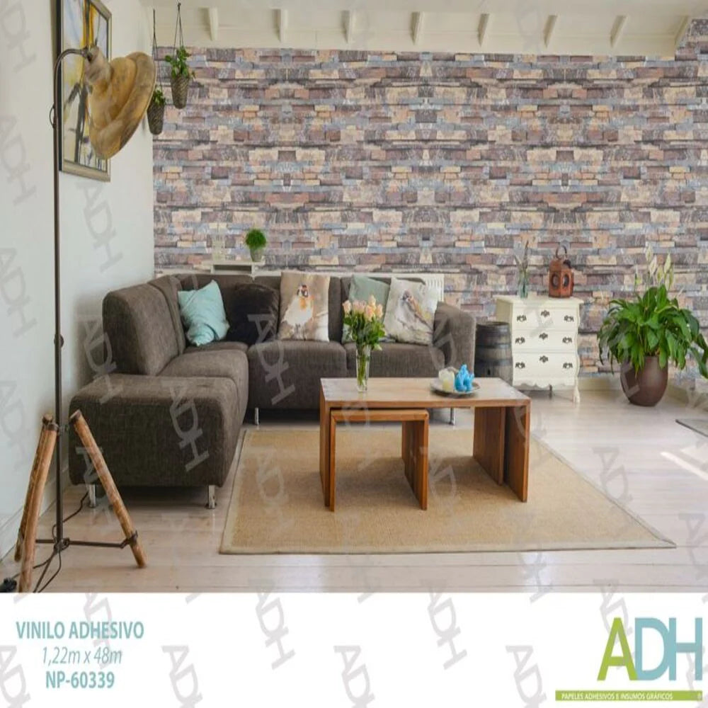 VINILO DECORATIVO TEXTURIZADO TIPO LADRILLO, MADERA Y MÁRMOL NOVO NP-60325