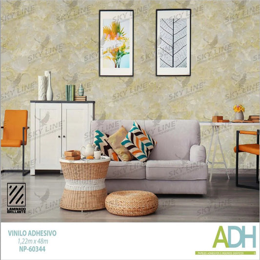 VINILO DECORATIVO TEXTURIZADO TIPO LADRILLO, MADERA Y MÁRMOL NOVO NP-60344