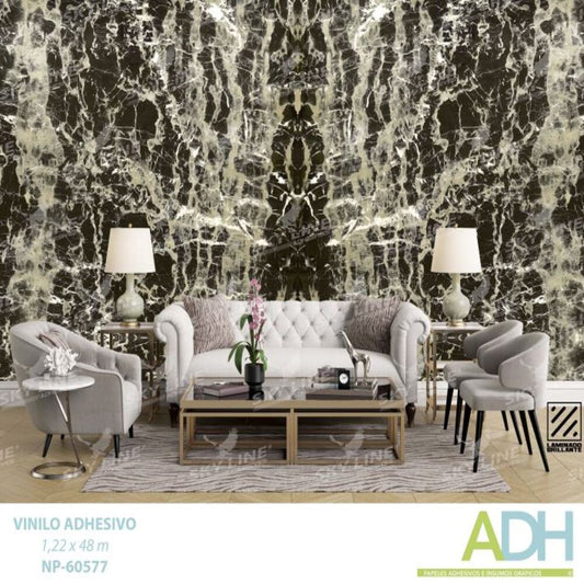 VINILO DECORATIVO TEXTURIZADO TIPO LADRILLO, MADERA Y MÁRMOL NOVO NP-60577