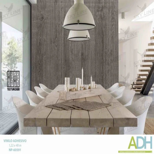 VINILO DECORATIVO TEXTURIZADO TIPO LADRILLO, MADERA Y MÁRMOL NOVO NP-60591