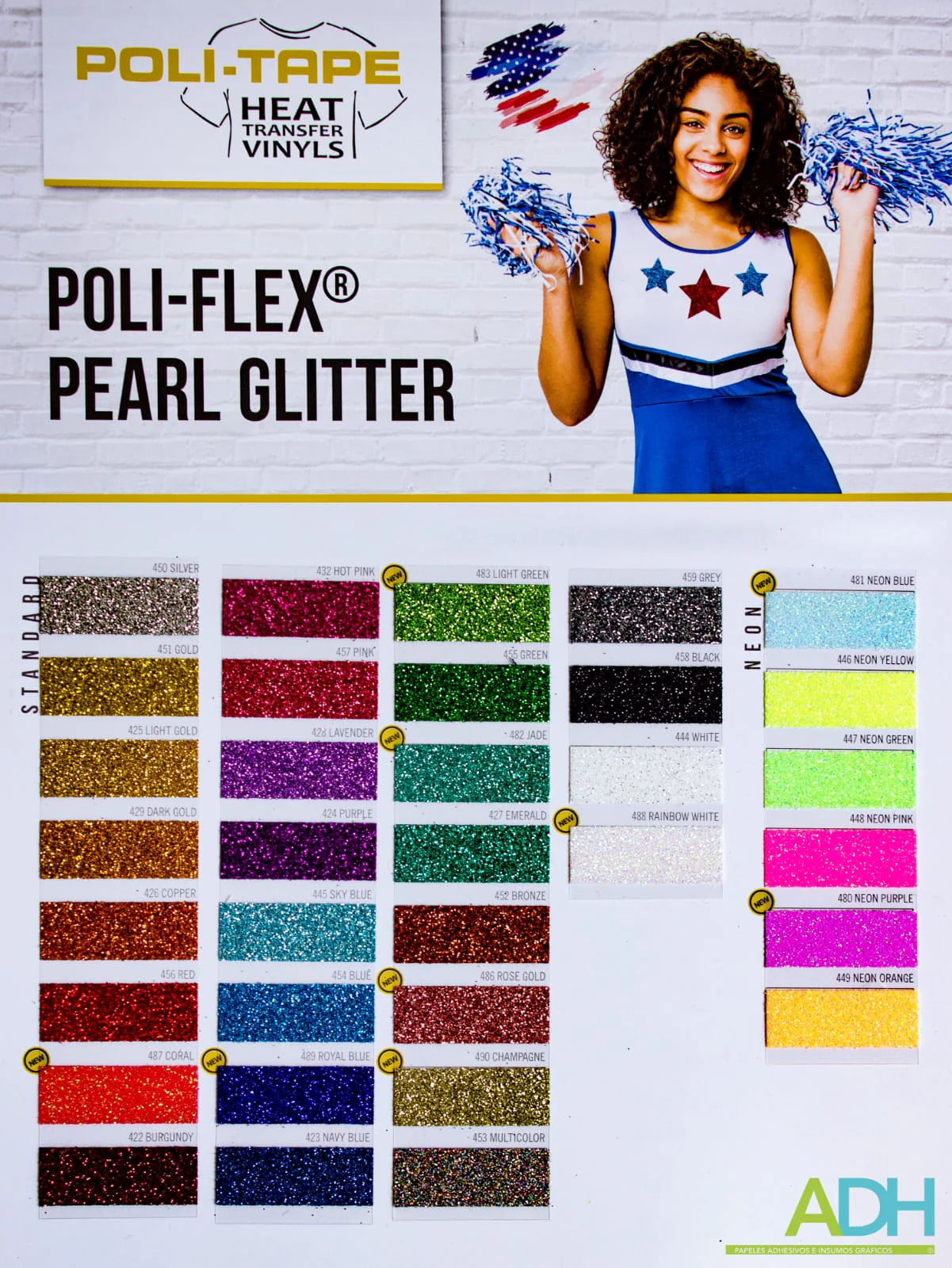 VINILO TEXTIL POLITAPE POLI-FLEX GLITTER