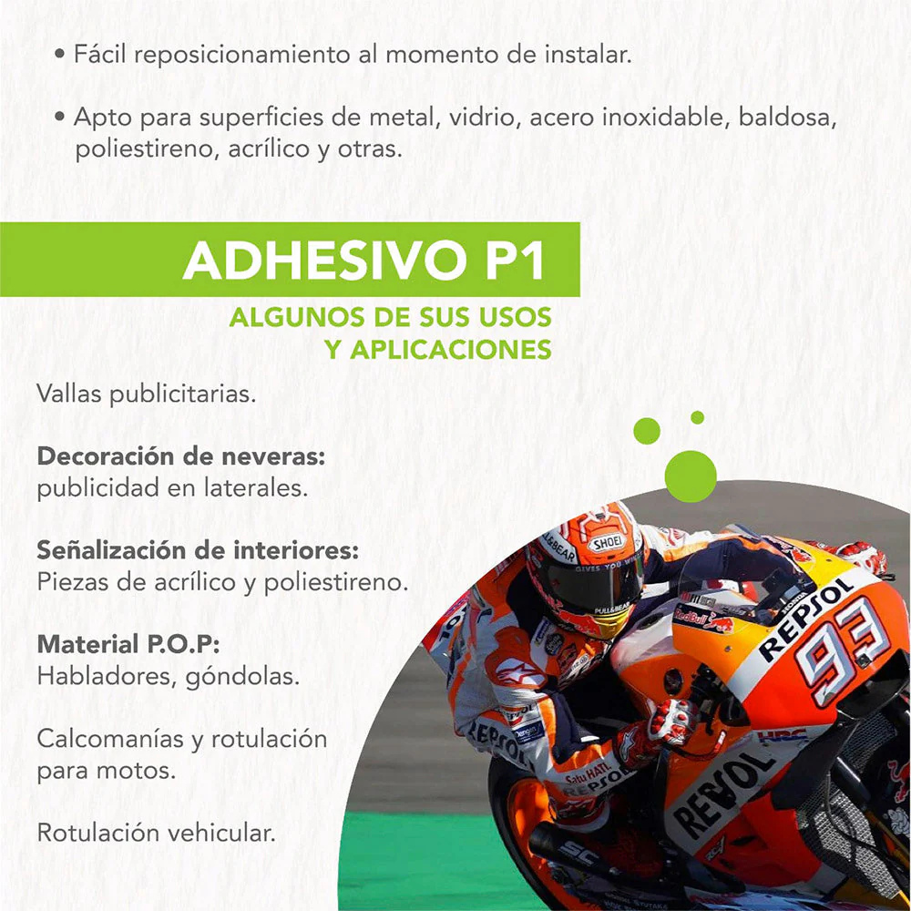 VINILO DE IMPRESIÓN P1 ARCLAD VBM75-P1-K135S