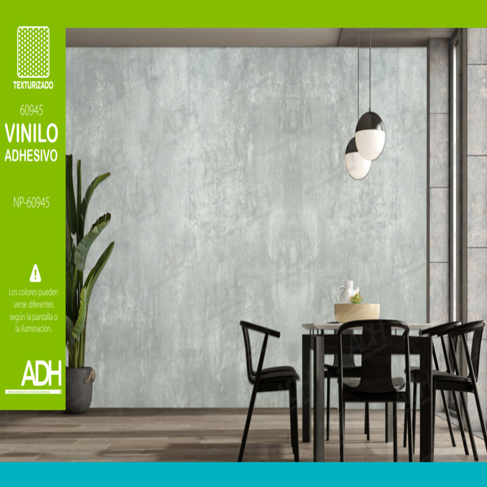 VINILO FONDO GRIS BEIGE CONCRETO NP-60945 DE 1.22MTS
