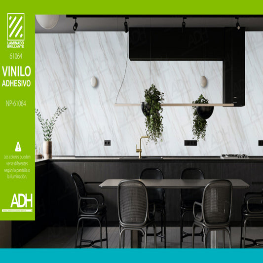 VINILO FONDO MARMOL BRILLANTE BETAS CAFES TENUES NP-61064 DE 1.22MTS