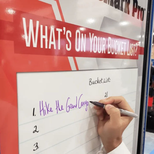 VINILO TABLERO BLANCO BRILLANTE BORRABLE PROMOCIONAL DE 1.37MTS