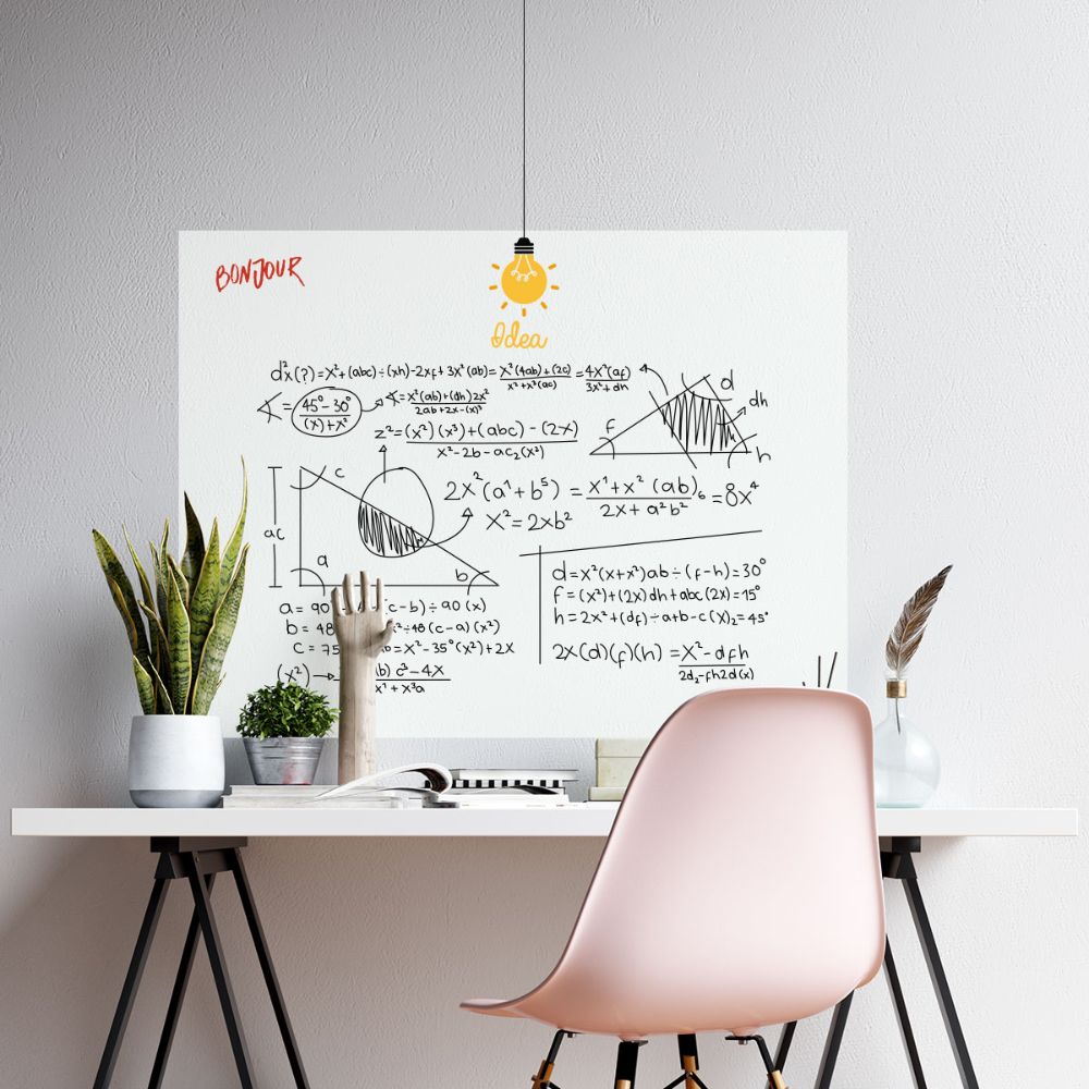 VINILO TABLERO BLANCO BRILLANTE BORRABLE PROMOCIONAL DE 1.37MTS