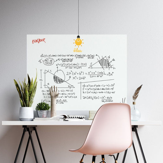 VINILO TABLERO BLANCO BRILLANTE BORRABLE PROMOCIONAL DE 1.37MTS