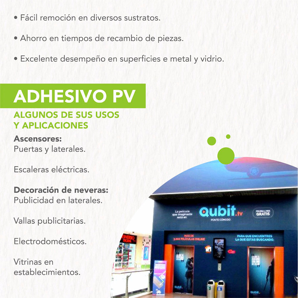 Vinilo blanco ARclad impresión Linea de 3 Años Premium PV (Fácil remoción)