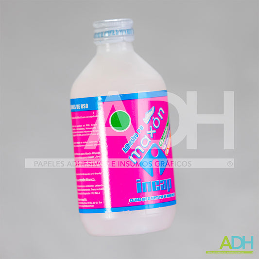 ADHESIVO PU MAXON SECADO RAPIDO BOTELLA X 375 CC