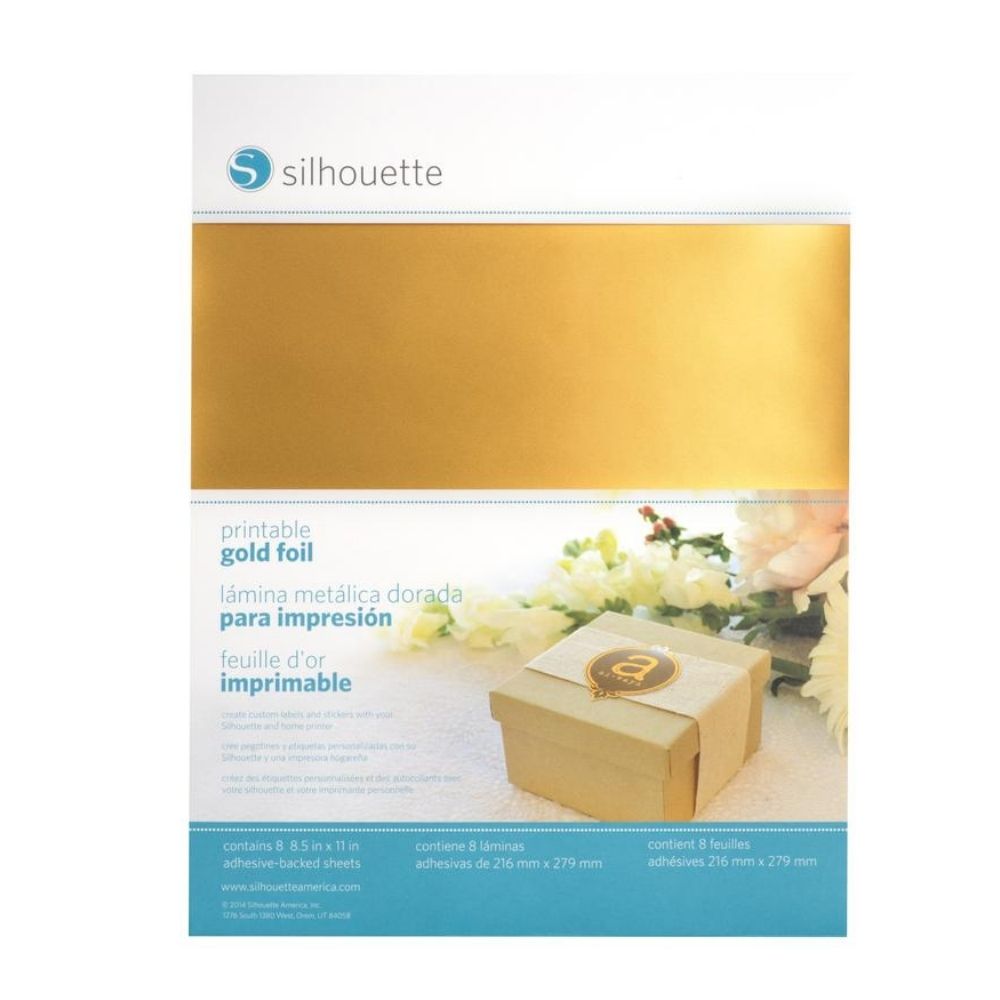 PAPEL SCRATH SILHOUTTE DORADO CARTA X 5 HOJAS