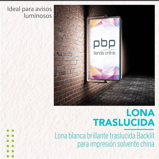 LONA TRANSLUCIDA DE IMPRESIÓN 13ONZ